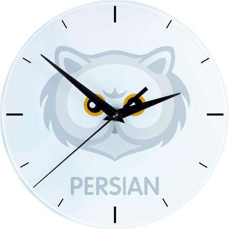 Reloj persa de MDF con gráficos e inscripción de Art-Dog (1/4)