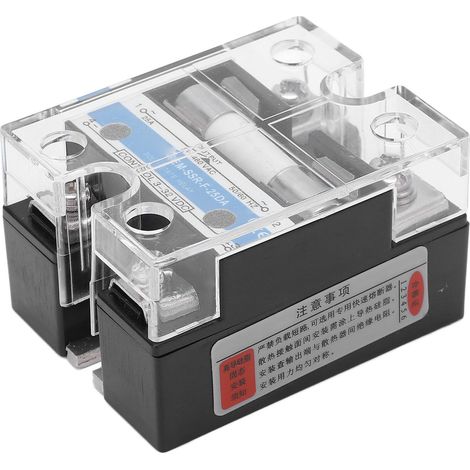Relais statique monophasé 25DA, protection fusible contre surintensité, haute sensibilité, SSR pour commutation fiable. (1/5)