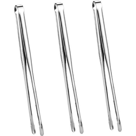 Pinces de barbecue en acier inoxydable (lot de 3) : pinces de cuisine pour steaks, buffets et viandes.