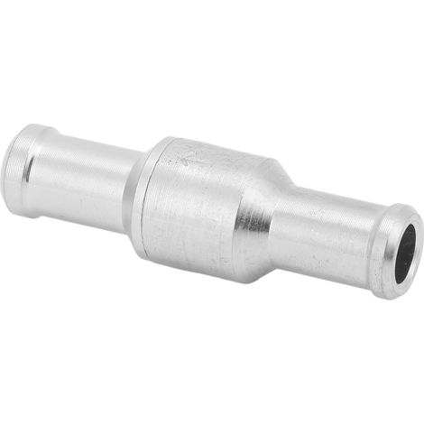 Clapet anti-retour unidirectionnel, en alliage d'aluminium, argenté, adapté aux conduites d'eau, d'huile, de diesel et d'essence, 10 mm/0,39 pouce. (1/5)