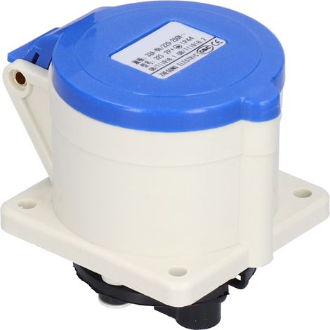 Lot de 2 Prises 3 Broches 32A 220-250V 2P+T Connecteur Droit Industriel Encastré IP44 (1/5)