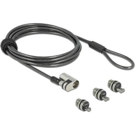 Navilock 20676 - 2 m - Rundkeil - Stahl - Schwarz - Silber