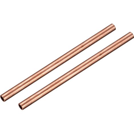 Copper Tube, 10mm OD 1mm Wall Thickness 150mm Length Round Pipe Tube for Industry, DIY Projects 2 Pcs (1/5)