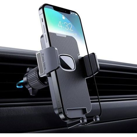 Support Téléphone Voiture Rotatif 360°, Sortie Air GPS iPhone Android Noir (1/5)