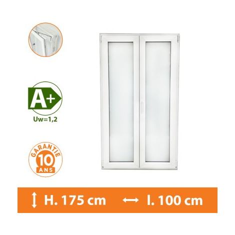 Fenêtre 2 Vantaux Blanc - H.175 x l.100 cm (1/5)