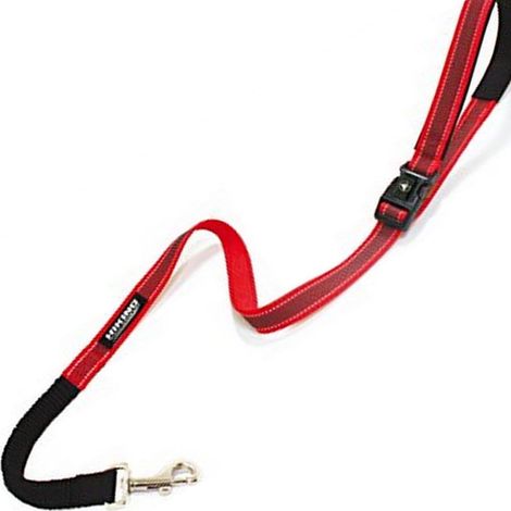 Guinzaglio elastico Venture Hiking con maniglia regolabile e imbottitura in neoprene : Rosso 25x1200 mm