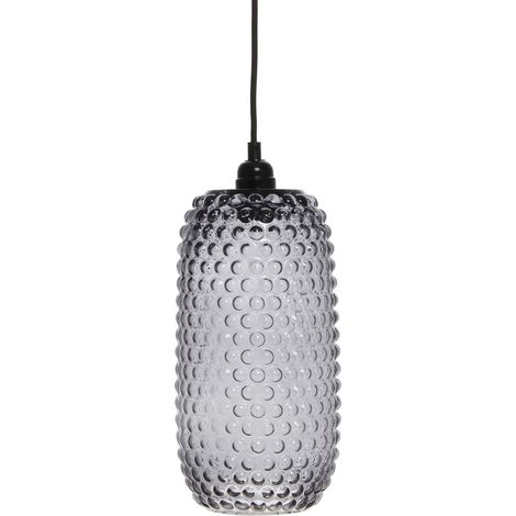 Lampada a sospensione Irina in vetro grigio fumè (1/4)