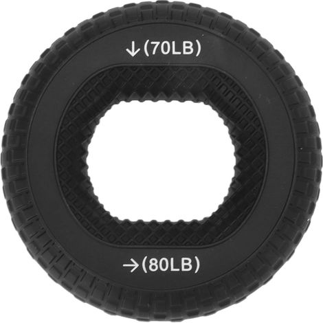 Bague en silicone pour renforcer la prise en main, exerceur de doigts et avant-bras, rééducation et entraînement, noir, 70-80LB (1/5)