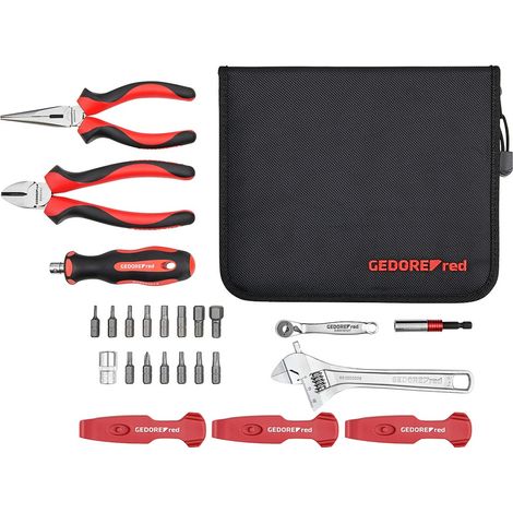 Werkzeugsatz R21702025 Bike-Set Werkstatt in Tasche GEDORE RED (1/5)