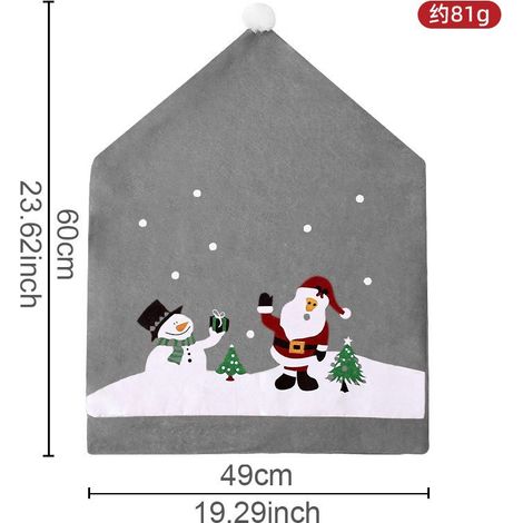 Décorations de Noël, housses de chaises avec chapeaux, housses de tabourets, housses de chaises en peluche, décoration intérieure européenne et américaine, mini foulards de Noël