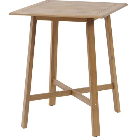 Hesperide – Table de jardin haute en acacia 4 places carrée – Certification FSC – Dimensions 80x80x102 cm – Idéale pour balcon et terrasse (1/5)