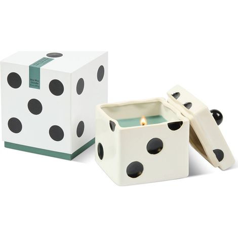 Candela in Cera Ceramica Lucky Dice 283g Verde Misted Lime