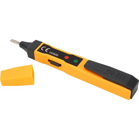 Testeur de tension sans contact, stylo détecteur, outil de test de circuit alternatif avec alarme sonore et lumineuse. (1/5)