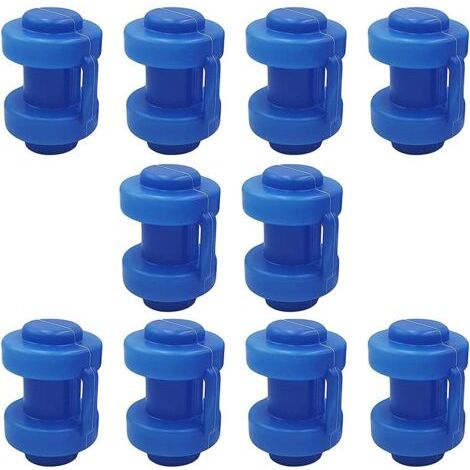 Lot de 10 capuchons de poteau de trampoline, capuchons de poteau de clôture de trampoline durables, capuchon de couverture de trampoline épaissi pour alimentation de trampoline à crochet en filet (ble