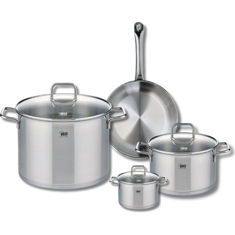 Ensemble de 1 Poêle de cuisson 24 cm et 3 faitouts 12, 20 et 26 cm Elo Profi Citrin (1/5)
