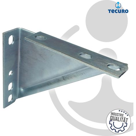 tecuro Winkelkonsole 207 x 165 x 4 mm für Montageschiene Typ 38/40, Stahl verzinkt