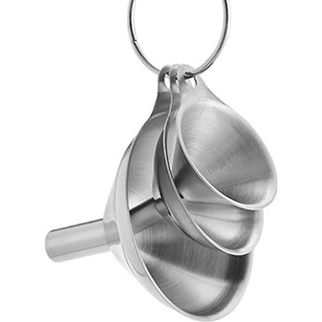 Entonnoirs en acier pour la cuisine, petits entonnoirs en métal (1,7 pouces/ 2,2 pouces/ 2,9 pouces) Aucun entonnoir de cuisine de qualité alimentaire pour huile essenti, épices, flacon, parfum (1/5)
