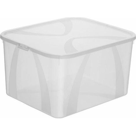Contenitore trasparente Rotho ARCO 25 litri leggero