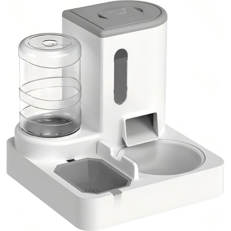 Distributeur automatique 2 en 1 de nourriture et d'eau pour chiens et chats (1/4)