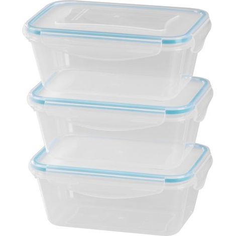 Dose MagicHome Lunchbox Set YH376, rechteckig, 3er Set, 1000 ml, 189x131x77 mm