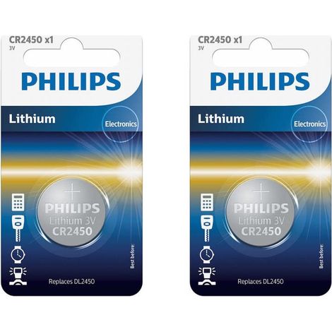 .2 piles Philips CR2450.