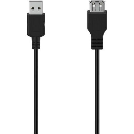 Rallonge USB - HAMA - 3,00 m - USB 2.0 - 480 Mbit/s - Noir (1/4)