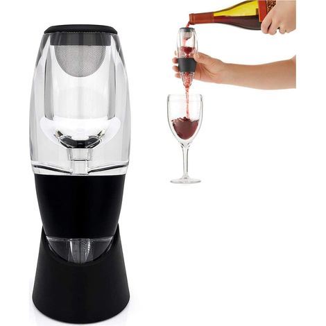 Aérateur à vin, carafe à vin, accessoires de vin pour la maison, noir, carafe à vin en acrylique (1/5)