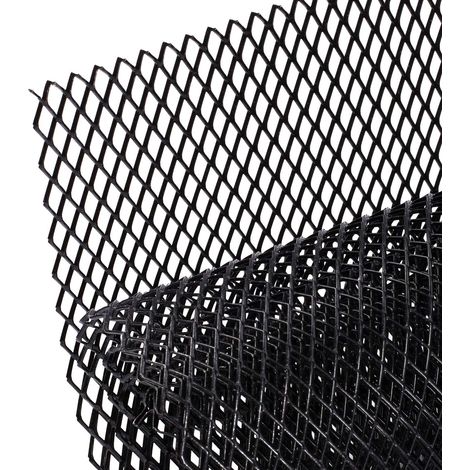 120×40cm Noir grille de course, Taille du trou de Losange de 8×16mm, grille en aluminium, universels grille de radiateur de voiture (1/5)