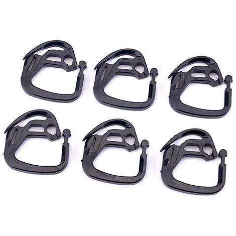 Lot de 100 Crochets pour Filet D'ombrage Clips de Suspension en Plastique Kit de Quincaillerie de Voile Accessoires Œillets pour Tissu D'ombrage de Serre, Filet, Maille, (1/5)