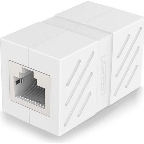 Coupleur réseau RJ45 Ugreen - Blanc, pour rallonge de câble réseau, Ethernet, extension réseau