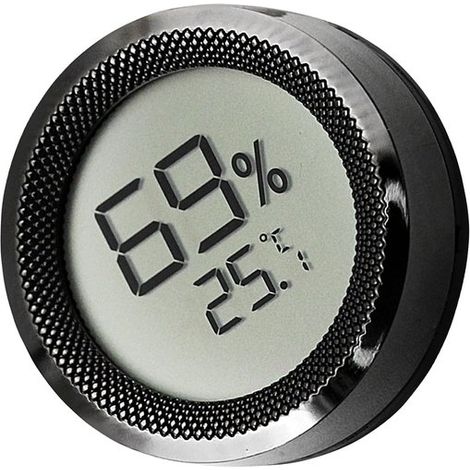 Feuchtigkeitsmesser digitales Thermo Hygrometer kleines rundes Hygrometer Feuchtigkeits und Temperaturmonitor digitales Feuchtigkeitsmessgerät In (1/5)