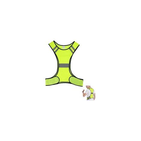 Gilet Réfléchissant Haute Visibilité pour Hommes et Femmes Veste de Sécurité Légère et Respirante pour Running, Vélo, Moto Jaune Fluo avec Poche pour Téléphone,Simple et résistant (1/5)