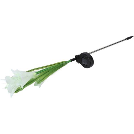 Lampes solaires pour fleurs, étanches, à piquer pour jardin, terrasse ou cour, couleur blanche (1/5)