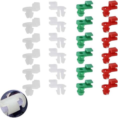 Set di morsetti universali per serrature di porte, set di 24 clip di montaggio in plastica per maniglie e serrature di porte (2,9 mm 3,8 mm) per auto, pezzo di ricambio (1/5)
