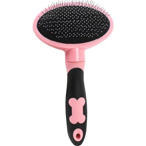Pet Brosse Chiens et Chats Autonettoyante Peigne,Brosse de toilettage pour Animaux de Compagnie Convenant aux Poils Longs et Courts, Outil pour l'épilation des Chiens et des Chats--rose (1/2)