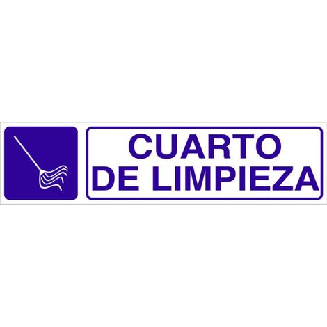 Señal informativa Cuarto de limpieza 175x45 mm