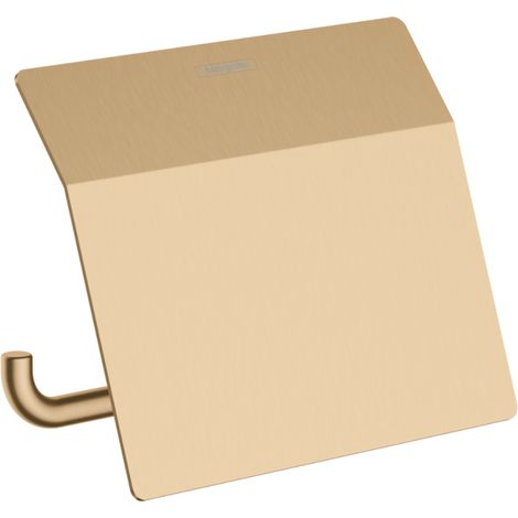 Hansgrohe AddStoris - Portarrollos con tapa, bronce cepillado 41753140