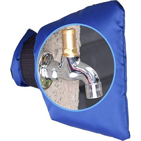 Sac de protection de robinet d'extérieur Housse antigel épaissie pour robinet - bleu - 2 pièces (1/5)