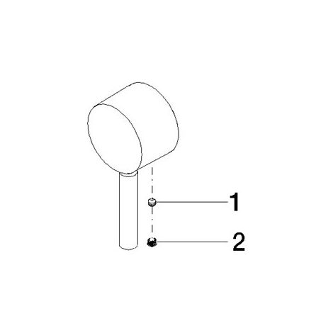 Dornbracht 90206600400-00 Poignée pour baignoire sur pied Pièces détachées
