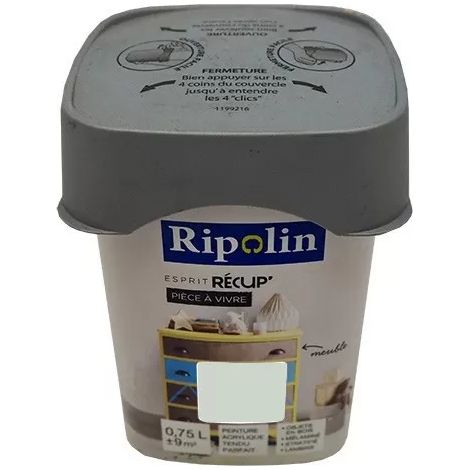 RIPOLIN Peinture Esprit Récup' Pièce à vivre Gris clair 2 L (1/4)