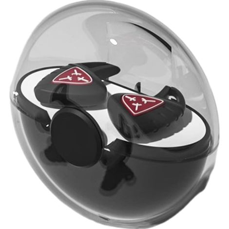 Bouchons d'oreilles – Bouchons d'oreilles pour dormir Protection auditive de 6,5 cm avec mousqueton en aluminium, protection auditive avec ailettes, bouchons d'oreilles réutilisables, réduction du br (1/5)