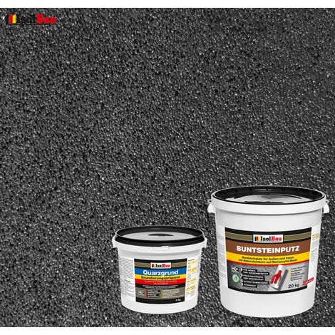 IsolBau Set Intonaco per Mosaico Mosaikputz BP100 20kg + Primer al Quarzo Quarzgrund 4kg (1/2)