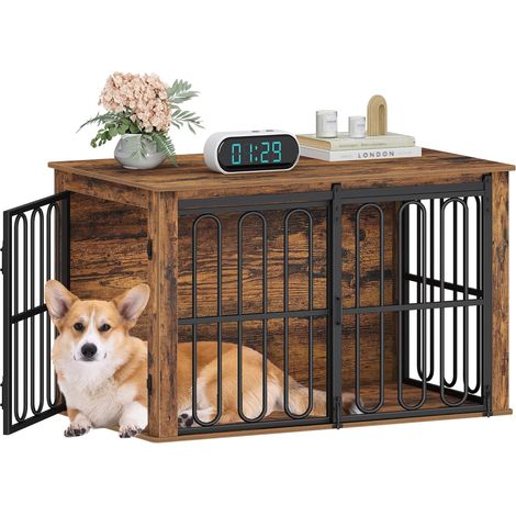 Cage Chien pour la Maison avec Porte Coulissante, 2 Portes (1/5)