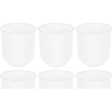6-teiliger, fleckenabweisender Toilettenbürstenhalter aus Kunststoff mit stabilem Standfuß (1/5)