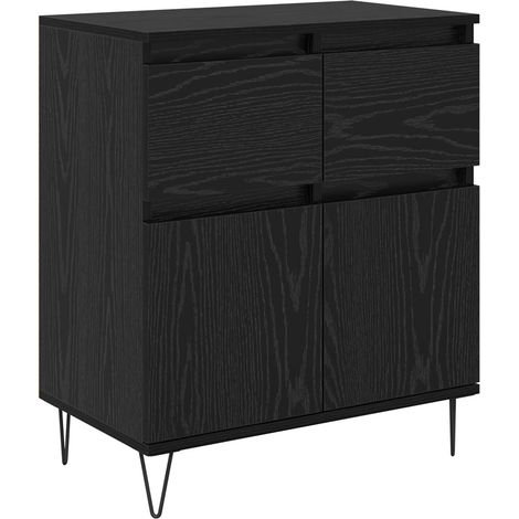 Maison Exclusive - Vitrina con cajón Roble Negro 60 x 35 x 70 cm