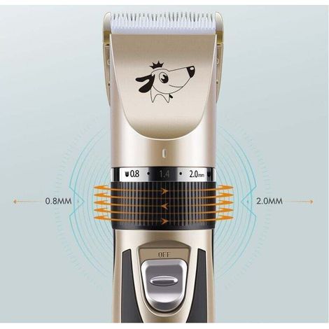 Tondeuse Chien Professionnel Poil Long Epais Animal Silencieux Rechargeable Electrique Tondeuse pour Chien et Chat Dog Clipper Kit (1/3)