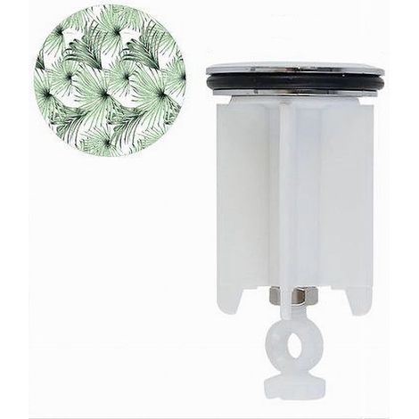 Cleafe - Tappo Per Lavandino Bagno Lavabo Bidet Universale 40mm Con Motivo Tropicale 87280 - (1/2)