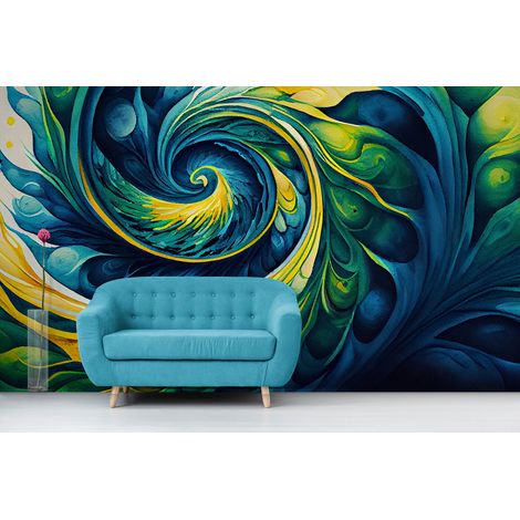 Papier Peint Art & Déco - Spirale Vortex - 500 x 270 cm (1/2)
