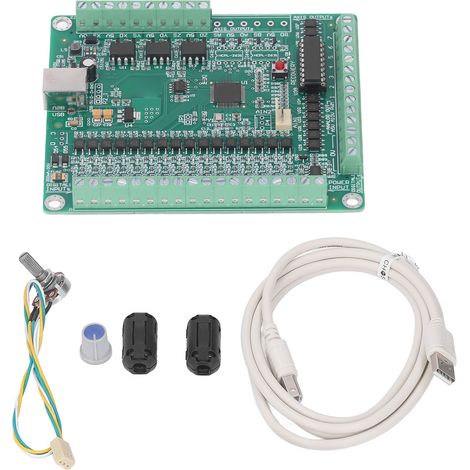 Carte contrôleur de mouvement USB 3 axes 500KHz, 7 sorties numériques universelles, carte CNC DC12-24V, carte de commande pour machine à commande numérique, contrôleur de broche et moteurs pas à pas. (1/5)
