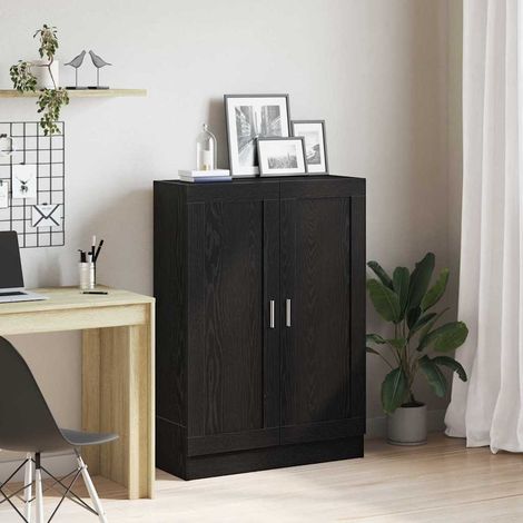 Bücherregal Schwarz Eichen-Optik 82,5 x 30,5 x 115 cm